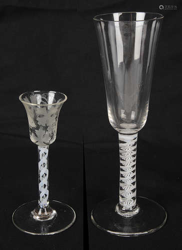 A cordial glass, 19th c. (2)