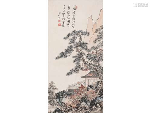 溥儒（1896～1963） 山水 立轴 设色纸本