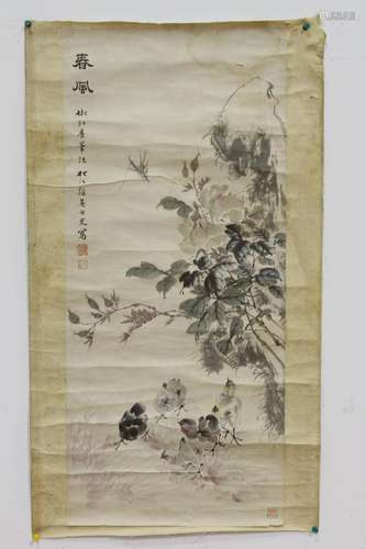 [CHINESE] PAINTING OF SPRING BREEZE BY LV YING NV SHI L:30.5