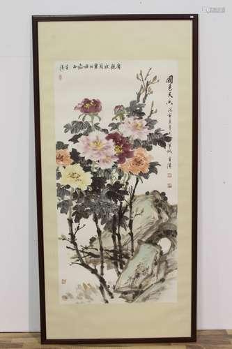 [CHINESE]A CHINESE PAINTING OF GUO SE TIAN XIANG TU PAINTED BY CHEN ZHANG JI L:27