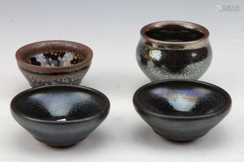 [CHINESE]QING DYNASTY STYLED TEA CUPS(TOTAL 4 ITEMS) L:3