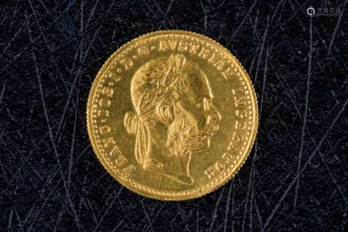 Moneda de oro austríaca, 1915. Peso: 3,50 grs.