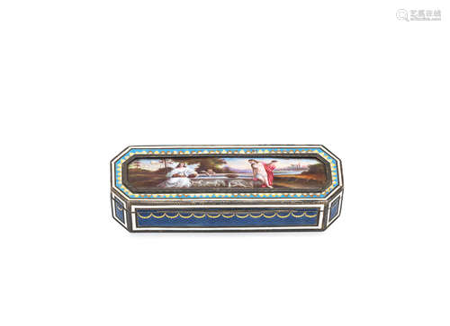 probably Austrian, with French import marks  An early 20th century silver and enamel box