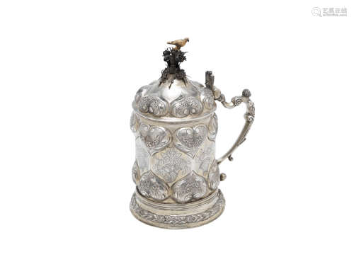 maker's mark 'MKL', 1834  An Austro-Hungarian silver tankard