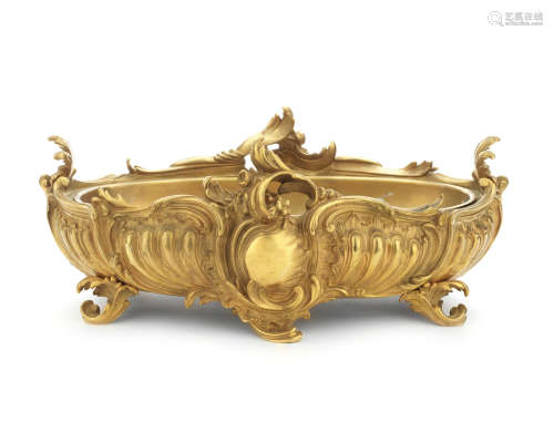 in the Louis XV style A late 19th century / early 20th century French gilt bronze jardineire