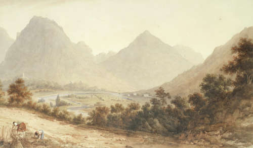 The entrance to the pass of Glencoe Anthony Vandyke Copley Fielding, P.O.W.S.(British, 1787-1855)