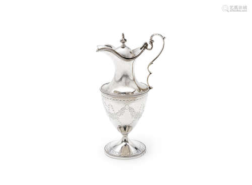 by William & Patrick Cunningham, Edinburgh 1783, also stamped with the duty drawback mark  An unusually small George III Scottish silver ewer