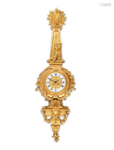 in the Louis XVI style, the movement stamped Raingo Freres, Paris An impressive late 19th century gilt bronze cartel clock
