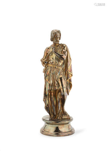 A late 19h century / early 20th century French gilt bronze figure of Michelangelo