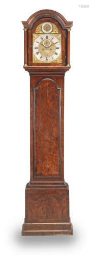 the dial signed Jn. Shelton, London An 18th century walnut and oak longcase clock