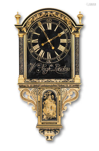 signed for W.Scafe, London  An impressive 20th century weight driven tavern clock