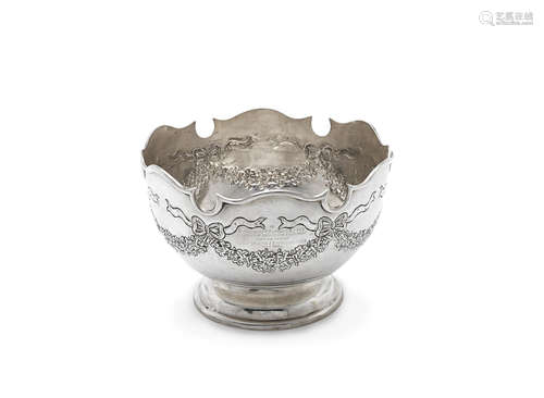 by West & Son, Dublin 1902  An Irish silver rose bowl