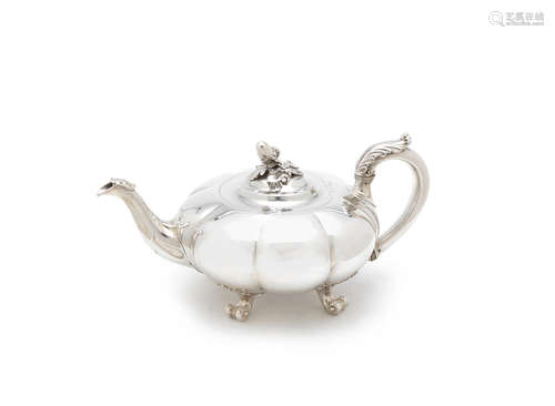 by Paul Storr, London 1837  A Victorian silver tea pot