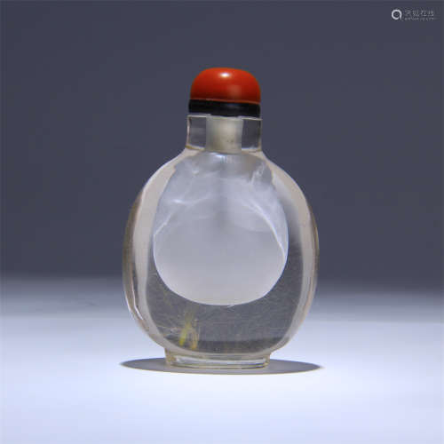 CHINESE ROCK CRYSTAL SNUFF BOTTLE