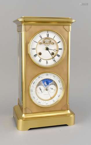 Gilded astronomical table clock with Brocot escapement, Achille Brocot Fran