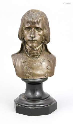 Sculptor of the 19th century, bust of Napoleon Bonaparte as a young general