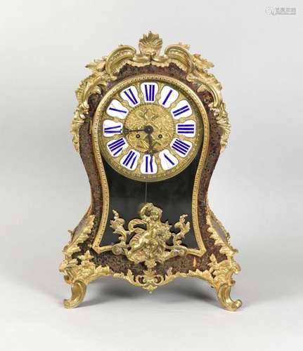 Boulle clock, France 2nd half of the 19th century, wooden case with inlays