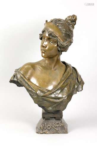 Emmanuel Villanis (1858-1914), French sculptor, 'Lucrèce' (Lucretia), bronz