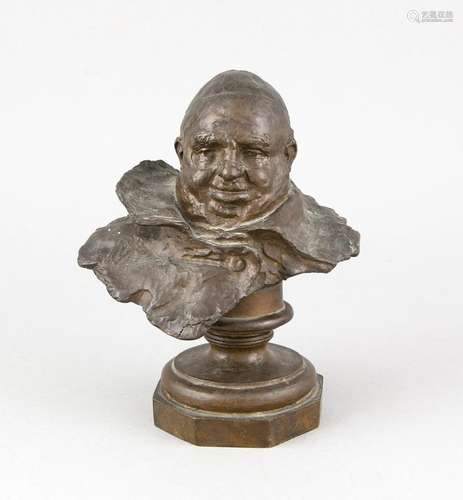 Vincenzo Gemito (1852-1929), important Italian sculptor, bust of a monk, li