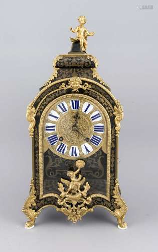 Boulle clock, France 20th century, straight, slightly curved and laterally