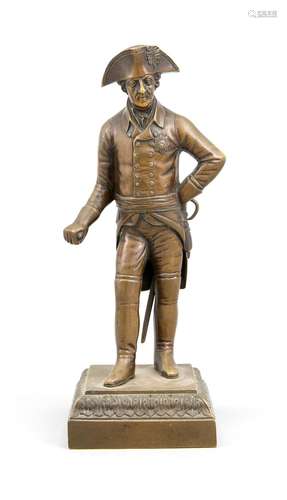 Christian Daniel Rauch (1777-1857) after, statuette of King Frederick II wi