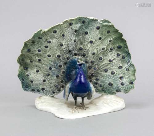 Peacock, Rosenthal, mark of the Arts Department in Selb, US Zone, 1947-49,