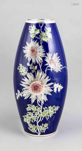 Ornamental vase with silver overlay, Veyhl / Plüderhausen, around 1930-40,