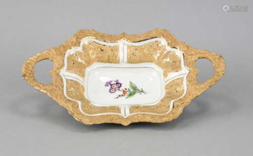 Splendor dish, Meissen, After 1950, 2nd quality, in the mirror polychrome f