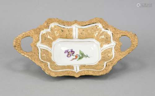 Splendor dish, Meissen, After 1950, 2nd quality, in the mirror polychrome f