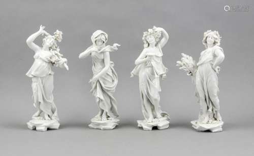 Four figures, Rudolstadt, Thuringia, 20th century, 4 female figures as alle