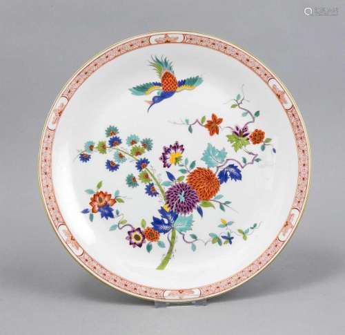 Plate, Meissen, mark 1957-72, 3rd quality, smooth form, polychrome painting