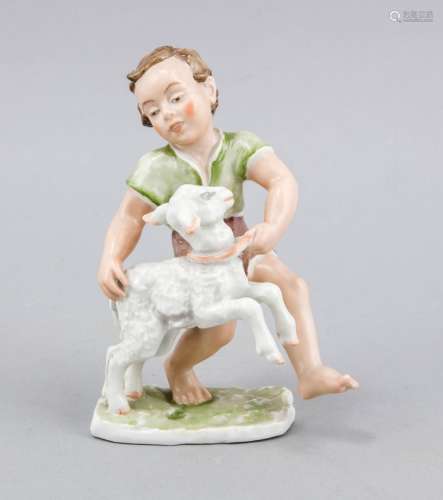 Playing boy with lamb, Rosenthal, art department Selb, design Lore Friedric