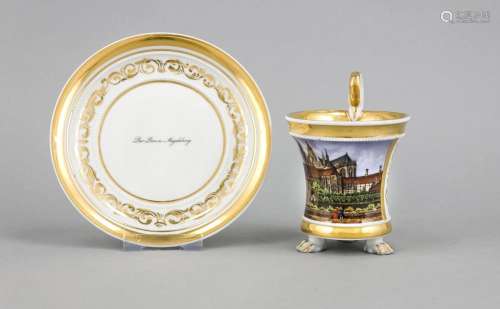 Cup with saucer, Johann Gottlob Nathusius, Althaldensleben, markd 1826-1860