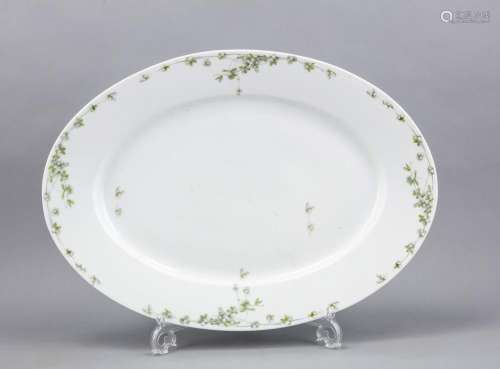 Jugendstil-Bratenplatte, Rosenthal, Selb, Marke 1907-1910, ovale Form, Deko