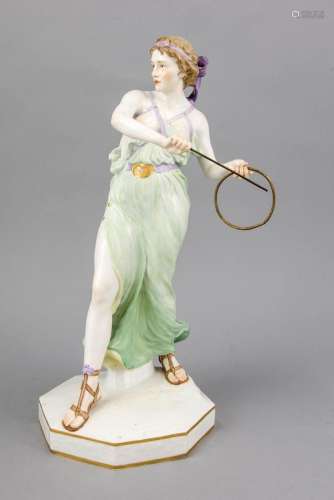 Tire player with staff, Meissen, brand 1850-1924, 2nd choice, designed by R