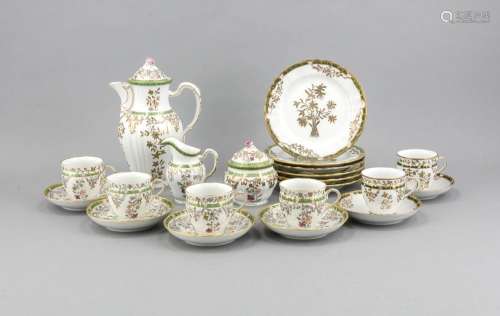 Coffee service for 6 persons, 21-piece, KPM Berlin, 1962-2000, 1st quality,
