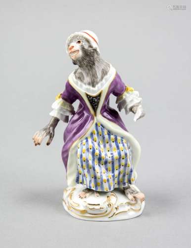 Singer from the monkey band, Meissen, stamp after 1970, 1st choice, design
