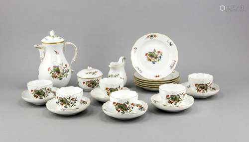 Coffee service for 6 persons, 21 pcs., Meissen, after 1950, 1st quality, Sh