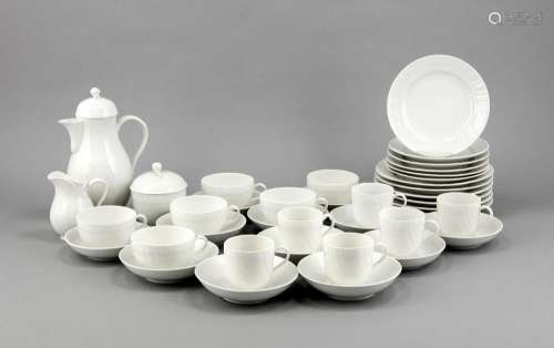 Coffee / tea service for 6 persons, 39 pcs., KPM Berlin, marks 1962-92, 2nd