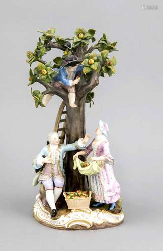 Apple Harvest, Meissen, brand 1850-1924, 1st choice, designed by Johann Joa