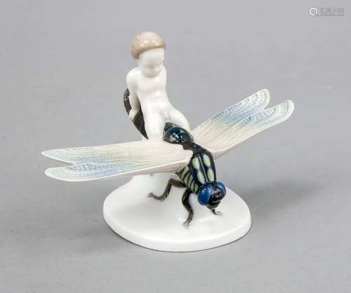 Art Nouveau figure, gliding flight, Rosenthal, make for manufactory in Selb