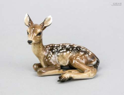 Recumbent Bambi, Rosenthal, mark of the art department in Selb for 1939, po