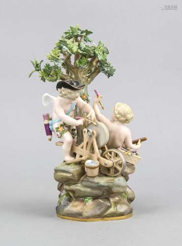 Group of cupida, Meissen, Brands 1850-1924, 1st choice, model no. E 26, mod