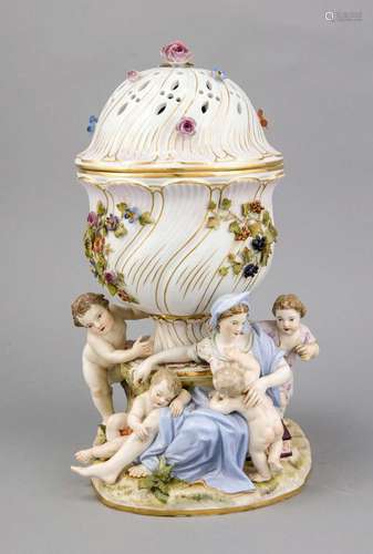 Potpourri tube, The Love, Meissen, brand 1850-1924, 1st choice, designed by