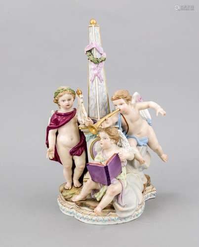 Allegorical group of figures, Meissen, brand 1850-1924, 1st choice, designe