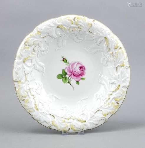 Plate, Meissen, stamp after 1934, 1st quality, in the mirror polychrome pai