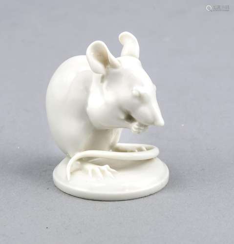 Mouse, Allach, Bavaria, 1936-44, white, designed by Adolf Rohring, around 1