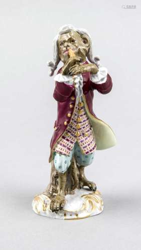 Clarinetist from the Monkey Chapel, Meissen, 20th cent., 1st quality, On a