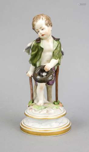 Figurine, Meissen, Knauf swords about 1890, 1st quality, Cupid as a beggar,
