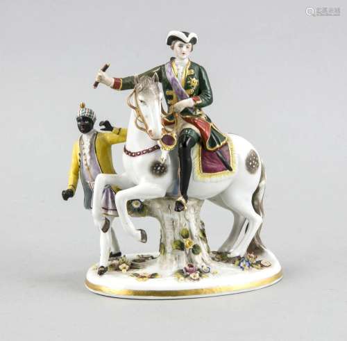 Equestrian figure, Darmstadt, Hesse, end of the 20th century, elegant rider